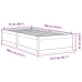 Estructura de cama sin colchón madera maciza blanca 75x190 cm