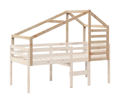 Techo de cama infantil madera maciza pino 198x87x113 cm