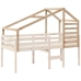 Techo de cama infantil madera maciza pino 198x87x113 cm