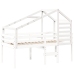 Techo de cama infantil madera maciza pino blanco 198x87x113 cm