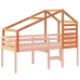 Techo de cama infantil madera maciza pino marrón 198x87x113 cm