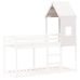 Techo de cama infantil madera maciza pino blanco 60x89x134,5 cm