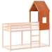 Techo de cama infantil madera maciza pino marrón 60x89x134,5 cm