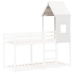 Techo de cama infantil madera maciza pino blanco 60x99x139,5 cm