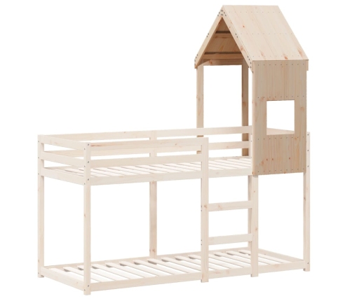 Techo de cama infantil madera maciza pino 55x99x139,5 cm