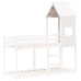 Techo de cama infantil madera maciza pino blanco 55x99x139,5 cm