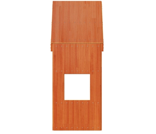 Techo de cama infantil madera maciza pino marrón 55x99x139,5 cm