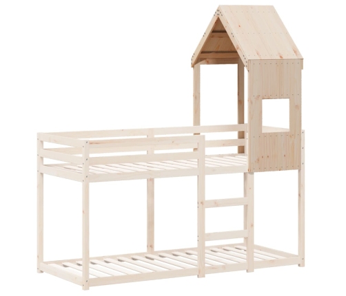 Techo de cama infantil madera maciza pino 55x84x132 cm