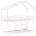 Techo de cama infantil madera maciza blanco 213x95,5x144,5 cm