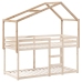 Techo de cama infantil madera maciza pino 213x85,5x144,5 cm