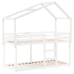 Techo de cama infantil madera maciza blanco 213x85,5x144,5 cm