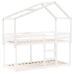 Techo de cama infantil madera maciza blanco 203x95,5x142 cm