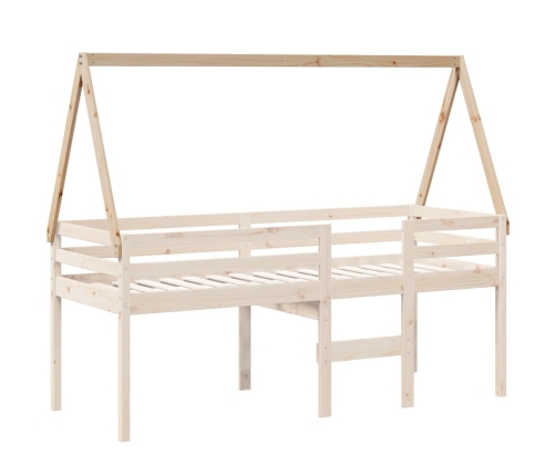 Techo de cama infantil madera maciza pino 209x95,5x88 cm