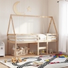 Techo de cama infantil madera maciza pino 209x95,5x88 cm