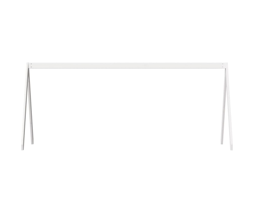 Techo de cama infantil madera maciza blanco 209x85,5x88 cm