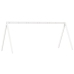 Techo de cama infantil madera maciza blanco 209x85,5x88 cm