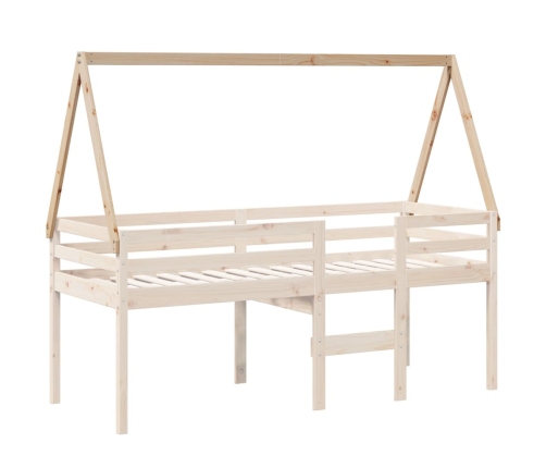 Techo de cama infantil madera maciza pino 199x95,5x88 cm