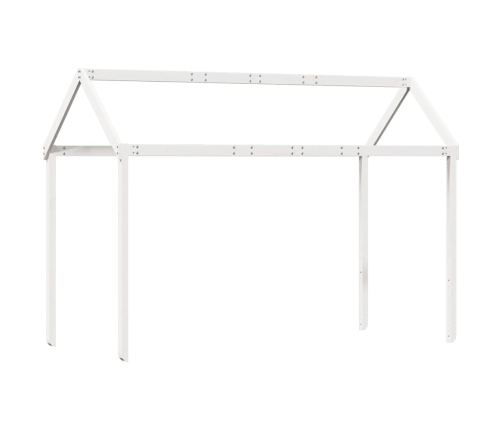 Techo de cama infantil madera maciza blanco 217x85,5x154 cm