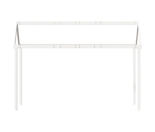 Techo de cama infantil madera maciza blanco 217x85,5x154 cm