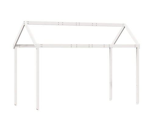 Techo de cama infantil madera maciza blanco 217x85,5x154 cm