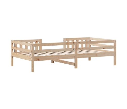 Estructura de cama sin colchón madera maciza de pino 100x200 cm