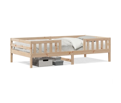 Estructura de cama sin colchón madera maciza de pino 100x200 cm