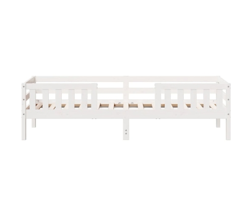 Estructura de cama sin colchón madera de pino blanca 90x200 cm