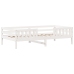 Cama sin colchón madera maciza de pino blanca 80x200 cm