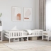Cama sin colchón madera maciza de pino blanca 80x200 cm