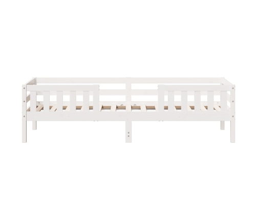 Cama sin colchón madera maciza de pino blanca 80x200 cm