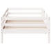 Cama sin colchón madera maciza de pino blanca 80x200 cm