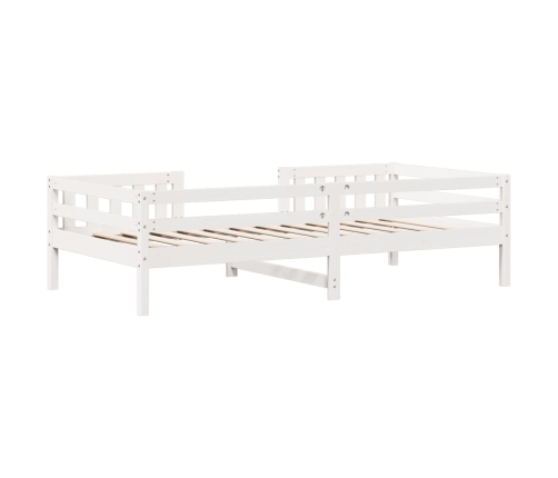 Cama sin colchón madera maciza de pino blanca 80x200 cm