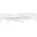 Cama sin colchón madera maciza de pino blanca 80x200 cm