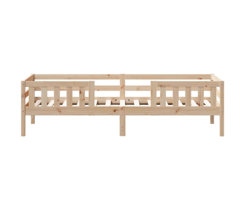 Estructura de cama sin colchón madera maciza de pino 90x190 cm