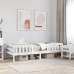 Estructura de cama sin colchón madera maciza blanca 90x190 cm