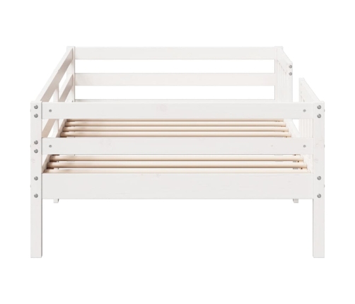 Estructura de cama sin colchón madera maciza blanca 90x190 cm