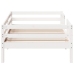 Estructura de cama sin colchón madera maciza blanca 90x190 cm