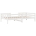 Estructura de cama sin colchón madera maciza blanca 90x190 cm