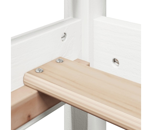 Estructura de cama sin colchón madera maciza blanca 90x190 cm