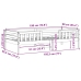 Estructura de cama sin colchón madera maciza blanca 90x190 cm