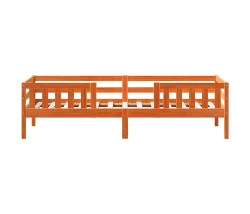 Estructura de cama sin colchón madera maciza marrón 90x190 cm