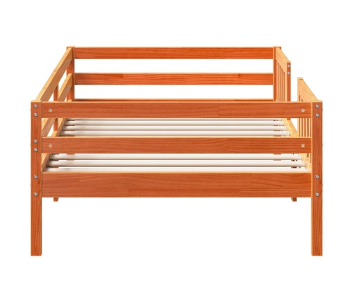 Estructura de cama sin colchón madera maciza marrón 90x190 cm