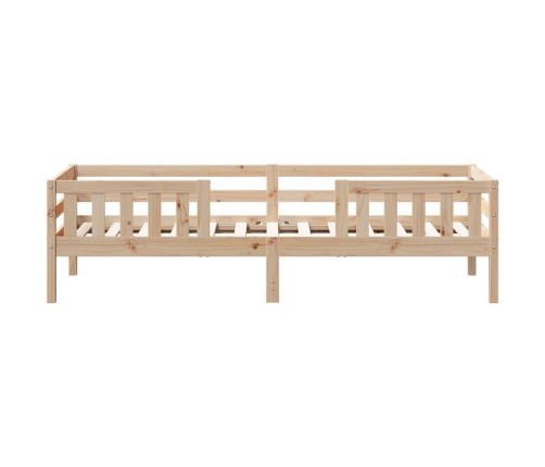 Estructura de cama sin colchón madera maciza pino 75x190 cm