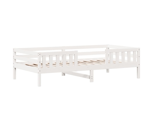 vidaXL Estructura de cama sin colchón madera maciza blanca 75x190 cm