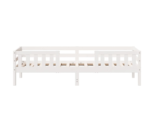 vidaXL Estructura de cama sin colchón madera maciza blanca 75x190 cm