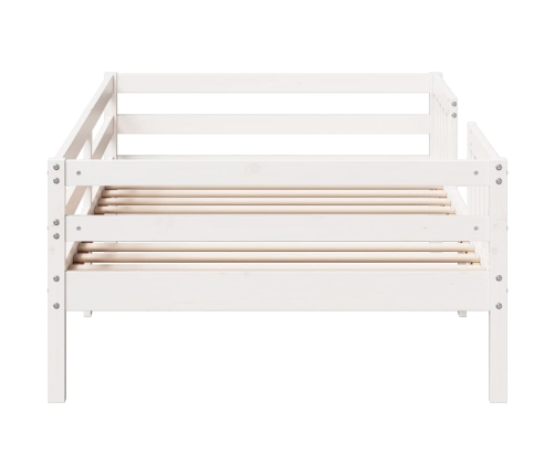 vidaXL Estructura de cama sin colchón madera maciza blanca 75x190 cm