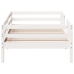 vidaXL Estructura de cama sin colchón madera maciza blanca 75x190 cm