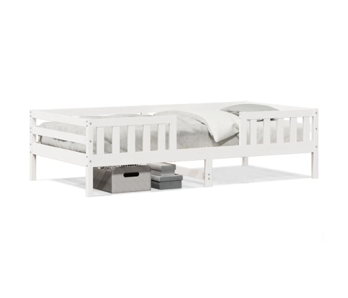 vidaXL Estructura de cama sin colchón madera maciza blanca 75x190 cm