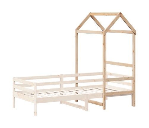 Techo de cama infantil madera maciza pino 118x70x176,5 cm