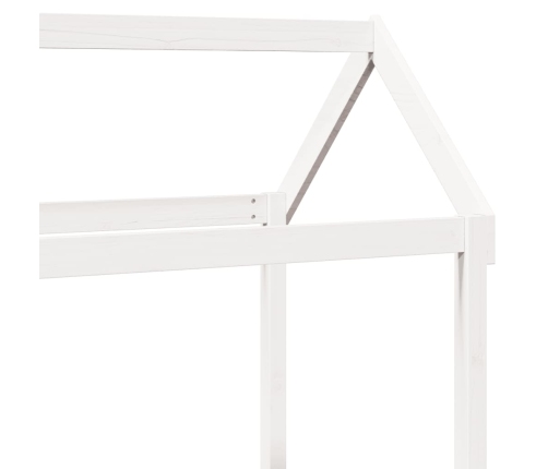 Techo de cama infantil madera maciza pino blanco 98x70x176,5 cm